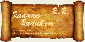 Radman Radukin vizit kartica